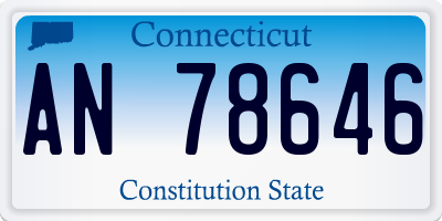 CT license plate AN78646