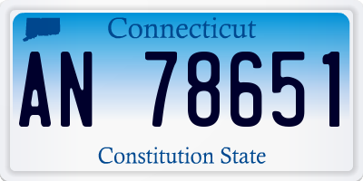 CT license plate AN78651