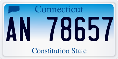 CT license plate AN78657