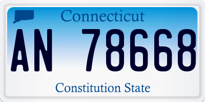 CT license plate AN78668