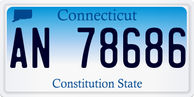CT license plate AN78686