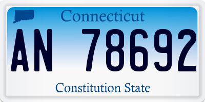 CT license plate AN78692