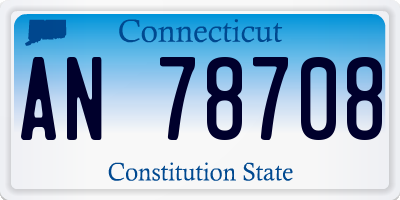 CT license plate AN78708