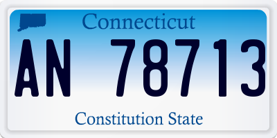 CT license plate AN78713