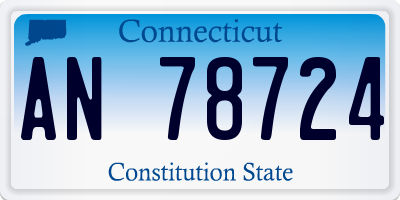 CT license plate AN78724