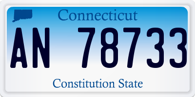 CT license plate AN78733