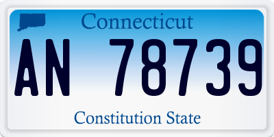 CT license plate AN78739