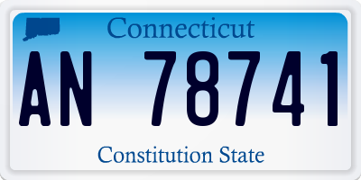 CT license plate AN78741