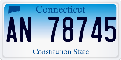 CT license plate AN78745