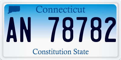 CT license plate AN78782