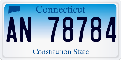 CT license plate AN78784