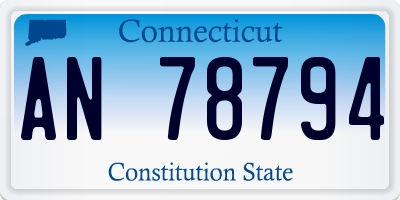 CT license plate AN78794