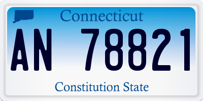 CT license plate AN78821