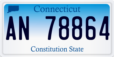 CT license plate AN78864