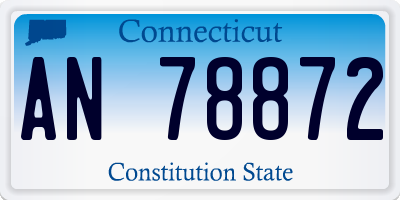 CT license plate AN78872