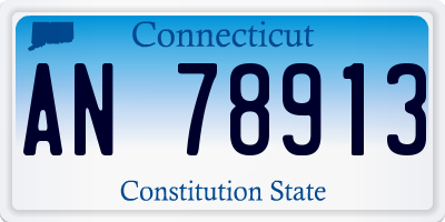 CT license plate AN78913