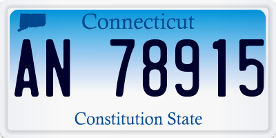 CT license plate AN78915