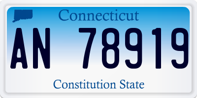 CT license plate AN78919