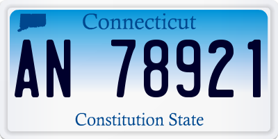 CT license plate AN78921