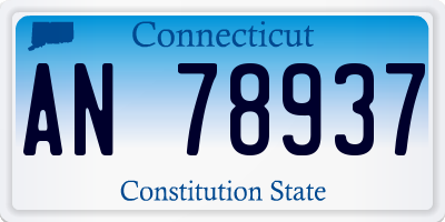 CT license plate AN78937