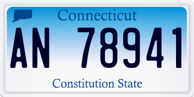 CT license plate AN78941