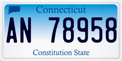 CT license plate AN78958