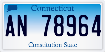 CT license plate AN78964