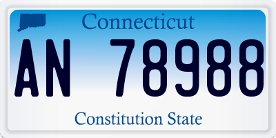 CT license plate AN78988