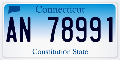 CT license plate AN78991
