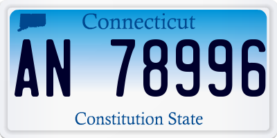 CT license plate AN78996