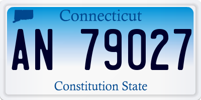 CT license plate AN79027