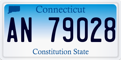 CT license plate AN79028