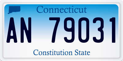 CT license plate AN79031