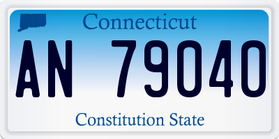CT license plate AN79040