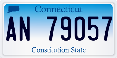 CT license plate AN79057
