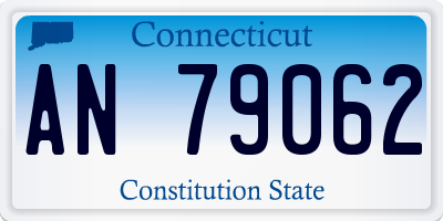 CT license plate AN79062