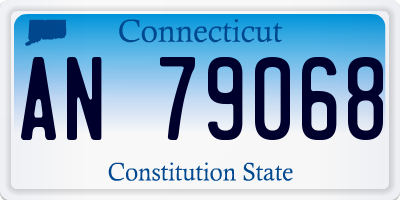CT license plate AN79068