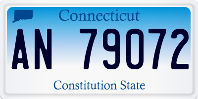 CT license plate AN79072