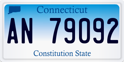 CT license plate AN79092