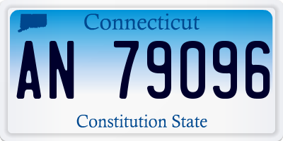 CT license plate AN79096