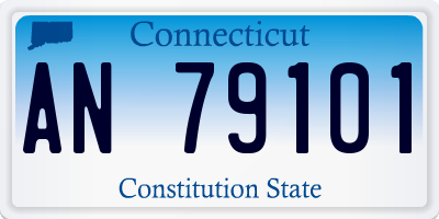 CT license plate AN79101