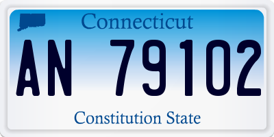 CT license plate AN79102