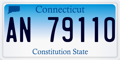 CT license plate AN79110