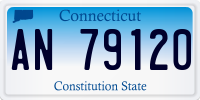 CT license plate AN79120