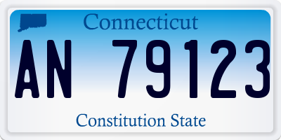 CT license plate AN79123
