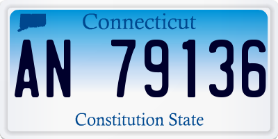 CT license plate AN79136
