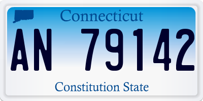CT license plate AN79142