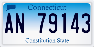 CT license plate AN79143