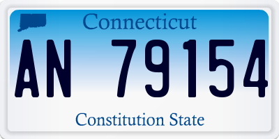 CT license plate AN79154