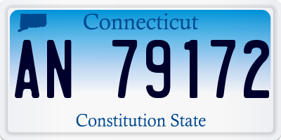 CT license plate AN79172